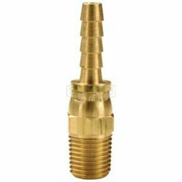 Dixon Standard Hose Barb Fitting, 1 in Nominal, MNPTF Swivel x Hose Barb End Style, Brass, Domestic 1031616C